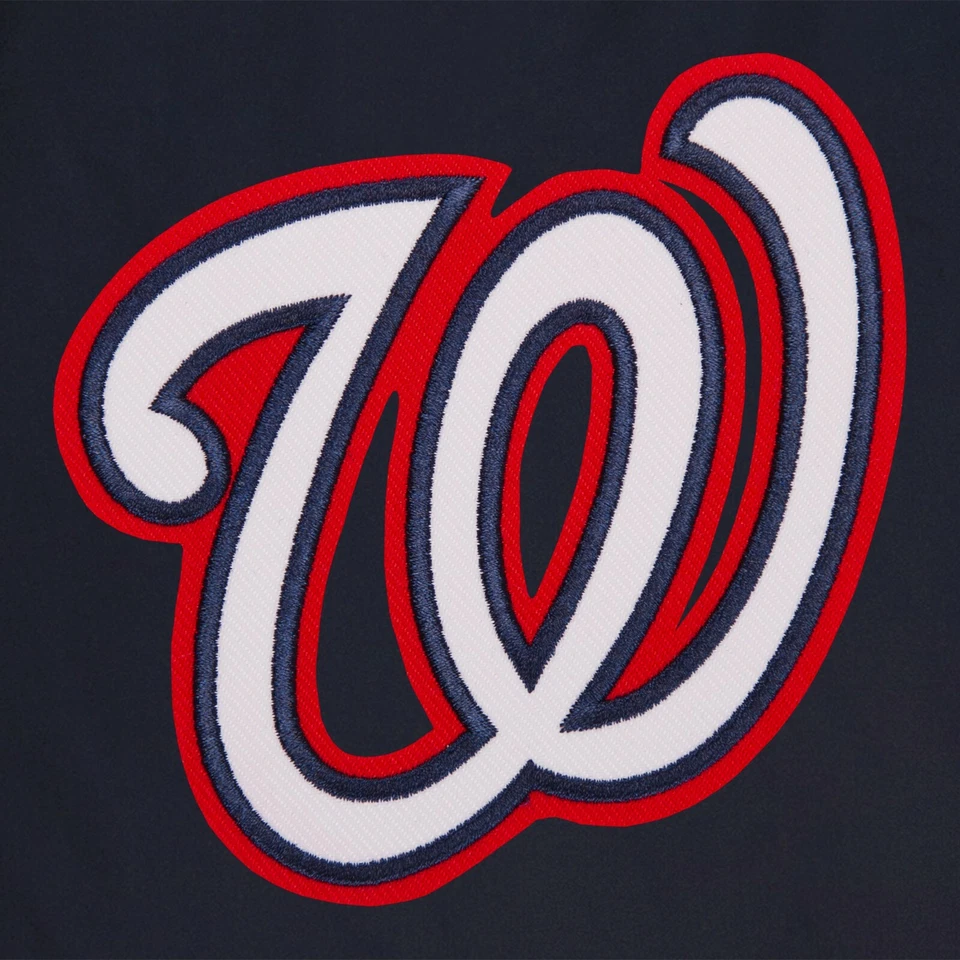Шерстяная двусторонняя куртка MLB Washington Nationals JH Design с 2 логотипами спереди - Изображение 4 из 4