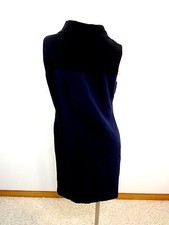 Robe Fourreau Sans Manches ELIE TAHARI En Daim Taupe - Taille 2 (38), Découpes Laser, Neuve