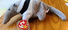 TY Beanie Baby ANTS the Anteater Beanbag Plush Stuffed Animal Toy with Tags 1997