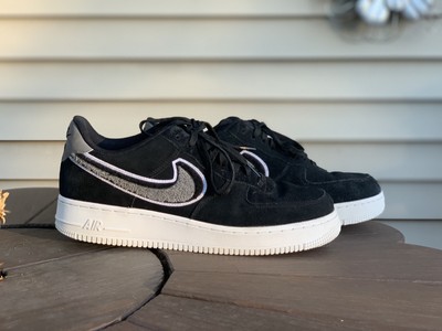 air force 1 low 3d chenille swoosh black cool grey