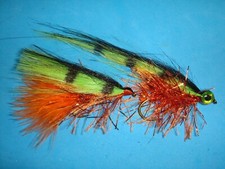 FLY FISHING FLIES - Firetiger-B Articulated BAITFISH BUFFET Streamers #2 (3 pcs)