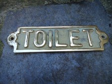 Brass Toilet Plaque Sign Hand Casted Door /Bar/Pub Mens Ladies Bathroom Gents