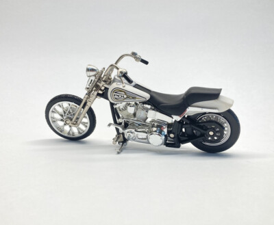Hot Wheels Motorcycles Black Top Police Harley-Davidson Bike Metal