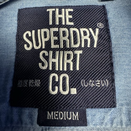 Superdry Shirt Co. The Denim Riviter Mens Long Sleeve Shirt Size M Blue Menswear - Picture 8 of 15