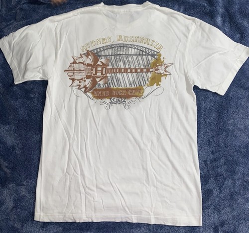 Auth Vtg 90s Hard Rock Cafe SYDNEY T-Shirt Guitar Graphic Design Made UAE LARGE - Picture 6 of 10