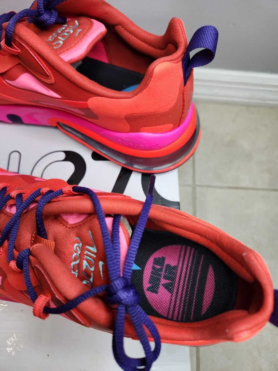 Nike Air Max 270 React Mystic Red Mens Casual Shoes AO4971  display picture 1