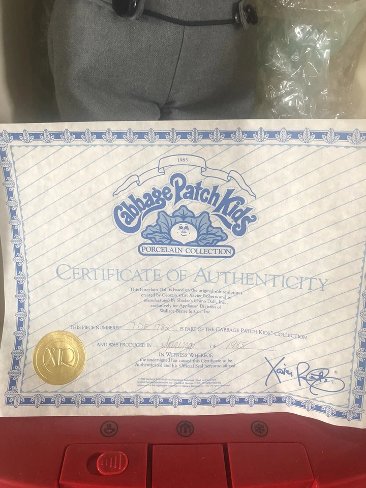 Muñeca de porcelana Cabbage Patch Cabbage Patch Boy Timothy David #4887 de Xavier Foto 3 de 4