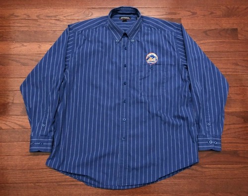 NEW YORK METS BUTTON DOWN SHIRT MENS 