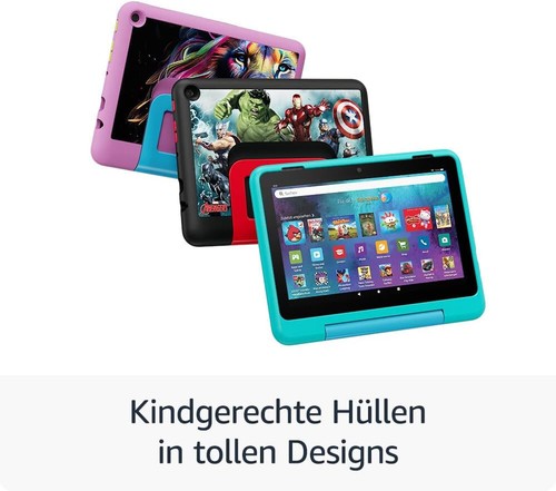 Amazon Fire HD 8 Kids Pro-Tablet 2024 Blaugrün 32 GB 8 Zoll + Schutzfolie - Afbeelding 4 van 7