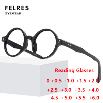 Retro Anti Blue Light Reading Glasses For Men Women Classic Round Frame Glasses
