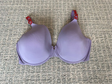 Natori 732080 Pure Luxe Plunge T-Shirt Lined Violet Underwire Bra US Size 36 DDD