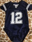 Dallas Cowboys Navy Game Jersey #12 Roger Staubach  Infant One Piece Sz 6 Months — photo 1