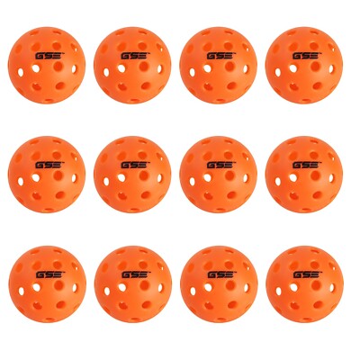 12-Pack Outdoor Pickleball Balls Set. Standard 40 Holes Ball Meet USAPA Standard