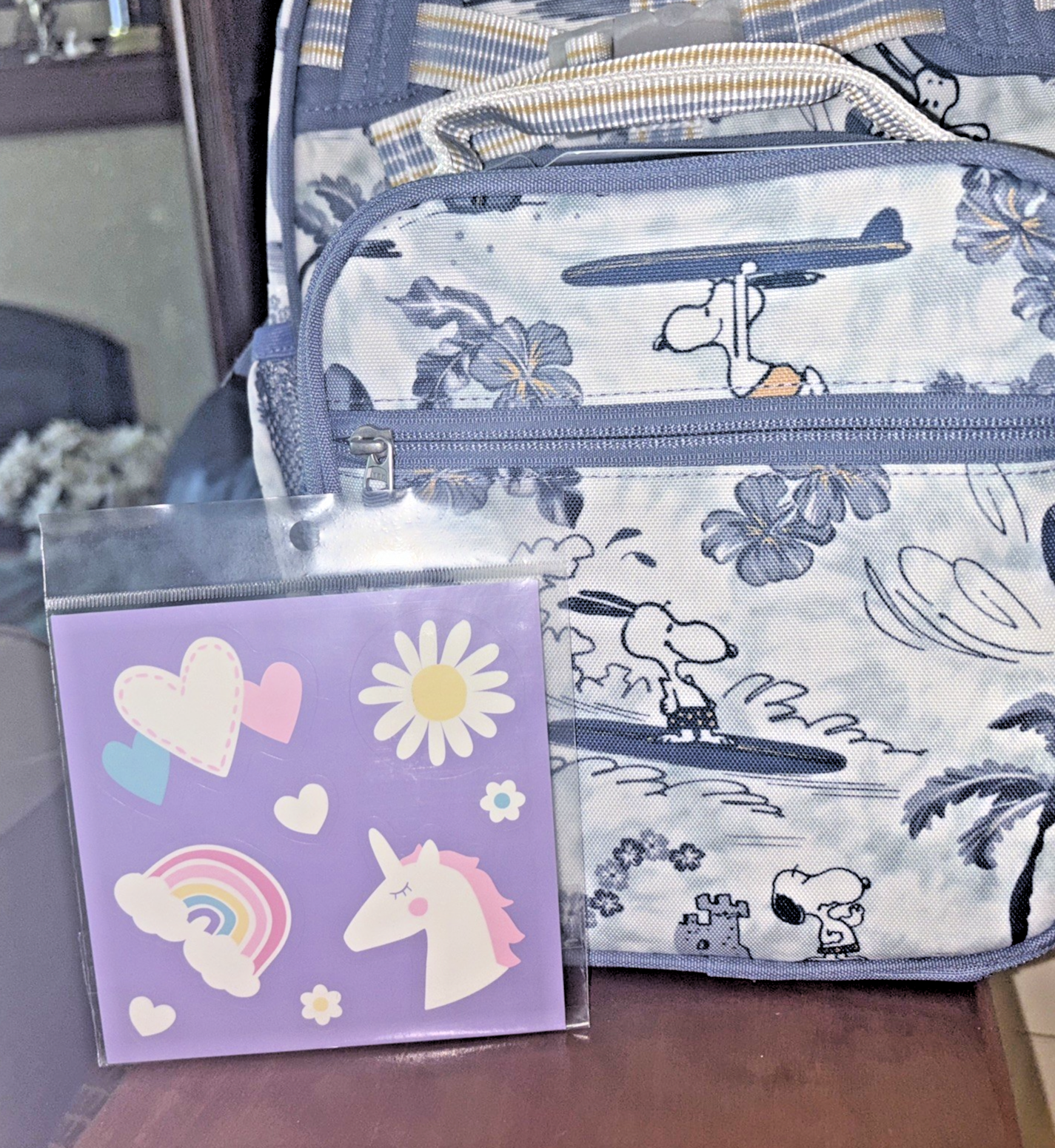 PONY Ceramica fienile Snoopy scuola PRANZO SCATOLA borsa Disney arachidi bambini set da viaggio ragazza.