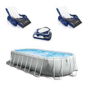 Intex Prism Pool Set with Inflatable Loungers (2 Pack) and Inflatable Cooler - Click1Get2 Coupon&set=par&set=par1&set=par1