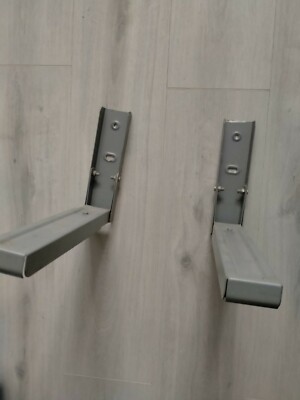 2 Stück Mikrowelle Schwarz Wandhalterung Halterungen mit Ausziehbaren Armen 