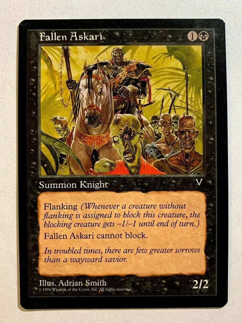 FALLEN ASKARI Visions 1997 Magic The Gathering MTG Common Black HP