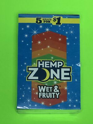 FREE GIFTS Hemp Zone Wet & Fruity 75 High Quality Natural Herbal Rolling Paper