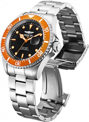 itidia グラス 2個セット オレンジ 黒 Invicta 22022 Pro Diver Men's 43mm Orange Bezel Black Sunray Date