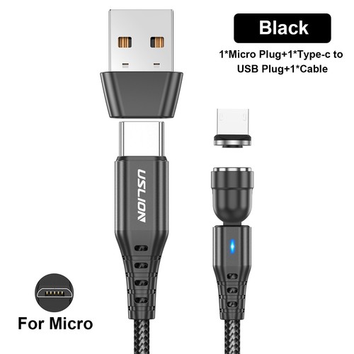 6‑in‑1 Magnetic Fast‑Charge Cable – USB‑C + Micro‑USB + IOS, 3 A PD 60 W - Picture 13 of 19