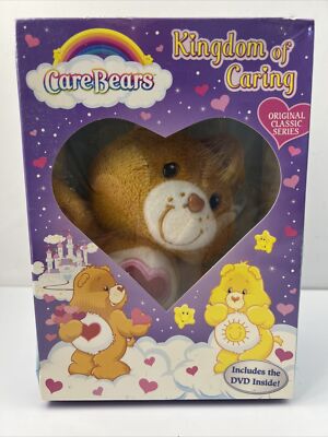 Care Bears Kingdom Of Caring Orginal Classic Series Plush  W DVD VTG 1986 !