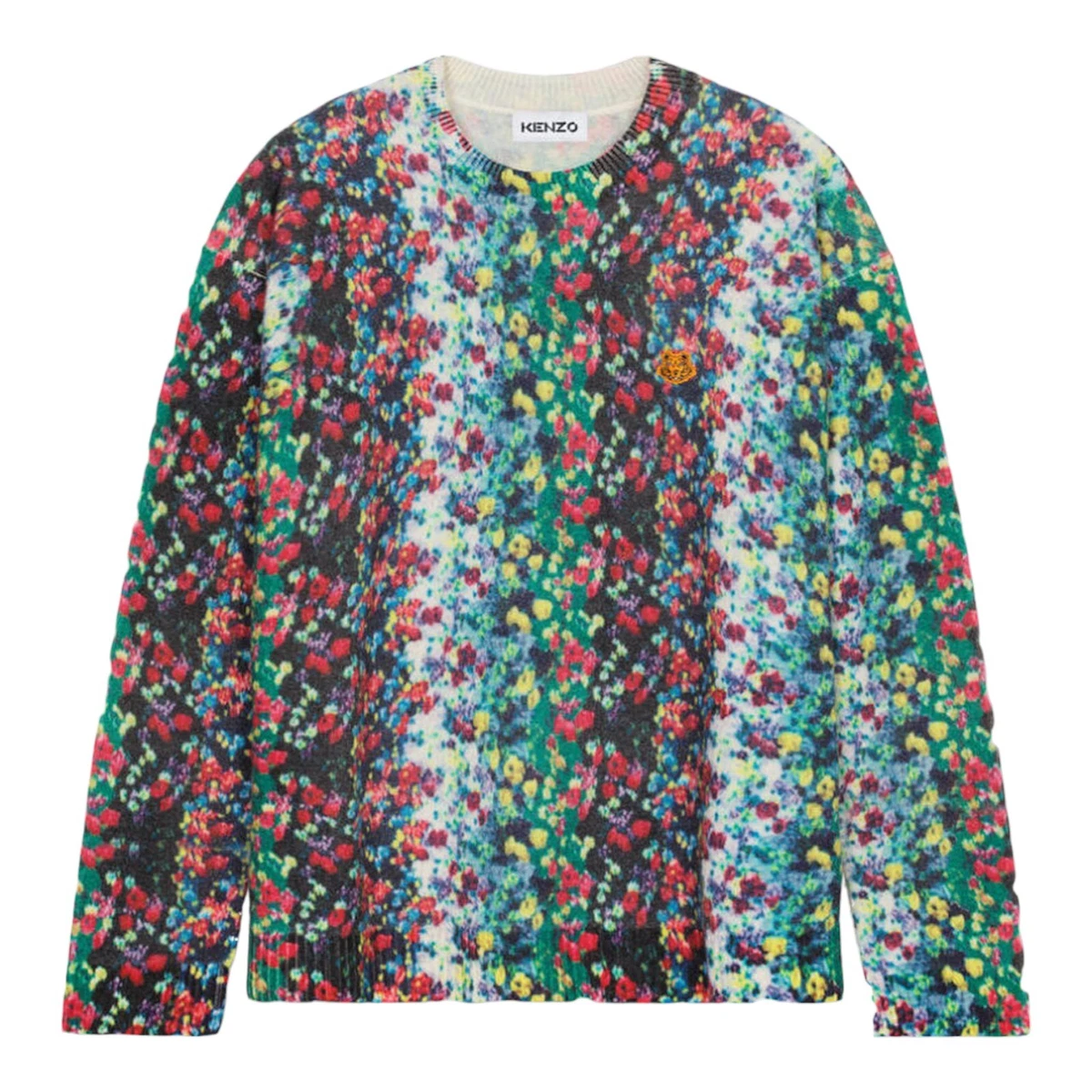 Kenzo Men s Blurred Flowers Wool Jumper Sweater FC55PU6543CG BRAND NEW