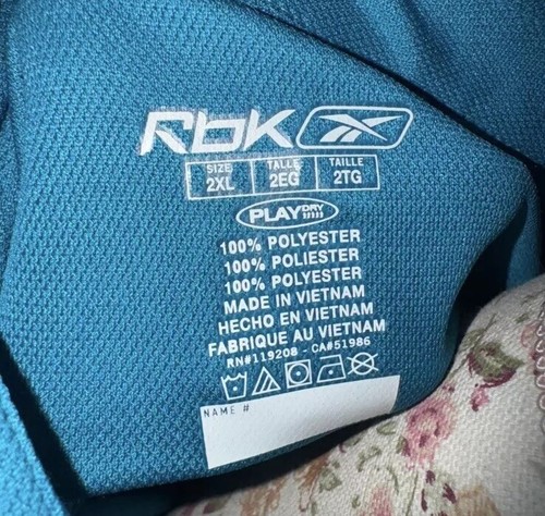 Nfl Jacksonville Jaguars Long Sleeve Teal Reebok Polo Shirt XXL - Picture 3 of 4