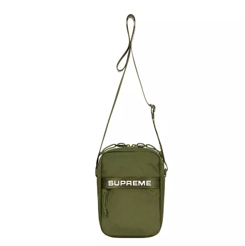 SUPREME FW22 SHOULDER BAG BLACK RED OLIVE SILVER