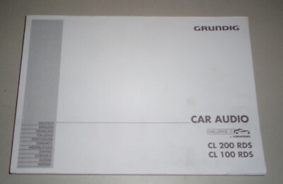 Operating Instructions/Manual Grunding Car Radio CL 100/200 RDS