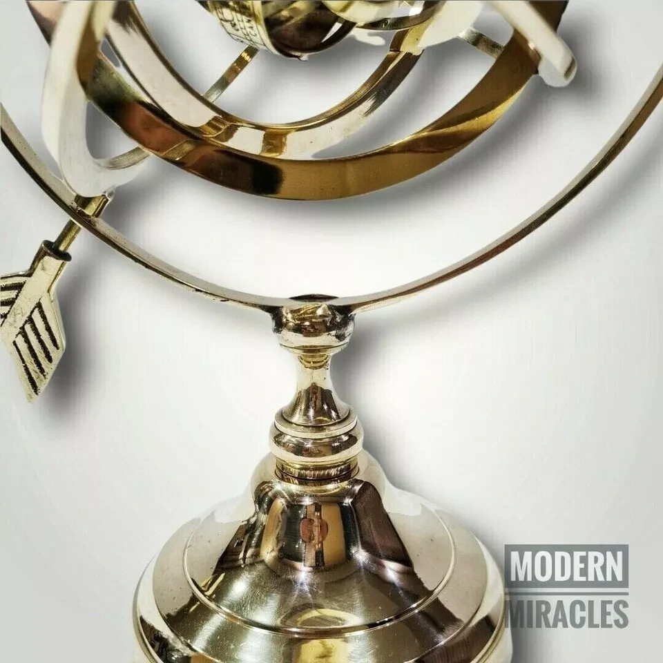 Lumberkart Armillarkugel Vintage - Messing Sternzeichen Kugel Mit Sockel Für Deko