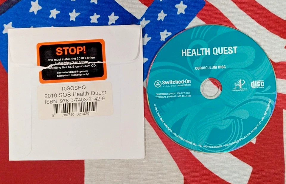 SOS Switched On Schoolhouse Health Quest Grades 4-7 2010 Christian Homeschool - Image 3 of 3