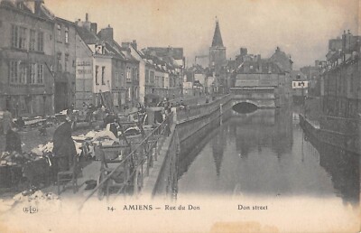 Carte Postale Ancienne Amiens – Rue De Noyon – Années 1900 – Noir Et Blanc