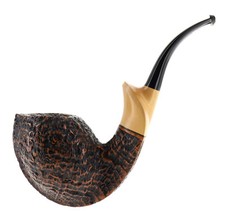 Pipe C-pipe GRUPO 7 sablée marron forme main levée magnum full bent