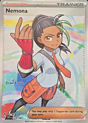 Nemona - 229/091 - Pokemon TCG Paldean Fates (2024) - NM - Full Art - HOLO