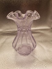 Beautiful Fenton Ruffled Rim Lilac Iridescent 5 1/2" Tall Vase
