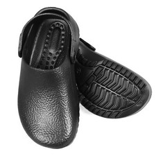 Summer Chef Shoes EVA Rubber Black Breathable Non Slip Work Shoes Black 38 MG