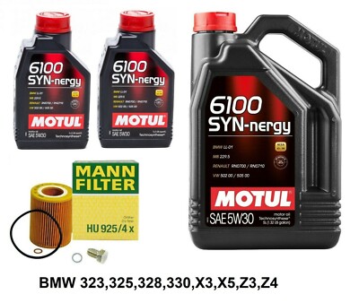 MOTUL Engine Oil Change Kit FITS BMW 323,325,328,330,X3,X5,Z3,Z4 