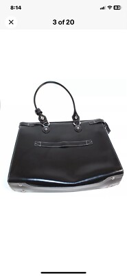 McKlein W Series Laptop Briefcase Black Trimmed In Sand Leather