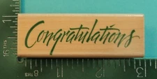 Hero Arts CONGRATULATIONS Saying Rubber Stamp C1121