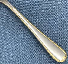 GORHAM GOLDEN RIBBON EDGE GLOSSY 18/8 STAINLESS FLATWARE GOLD ACCENT - CHOICE