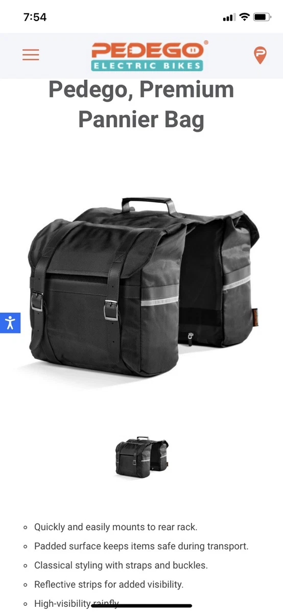 Pedego premium pannier bag clearance