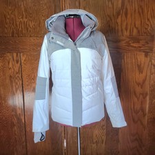 Roxy Dakota Insulated Snowboard Jacket Women Size Xl White Dry Flight Tech