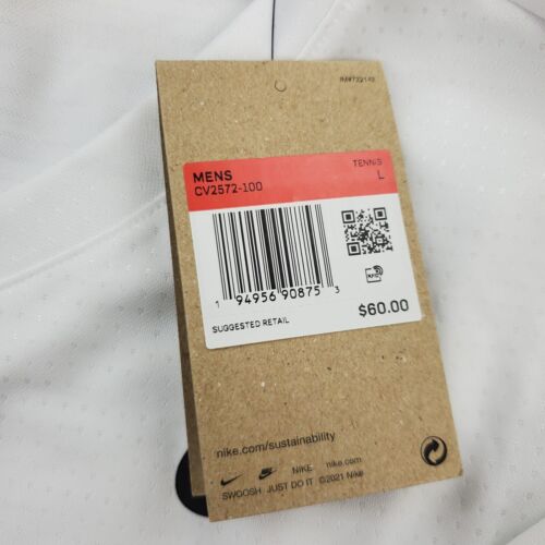 Nike Rafa Nadal Shirt Challenger Mens Size Large Dri-FIT CV2572-100 Nadal Tennis - Picture 7 of 11