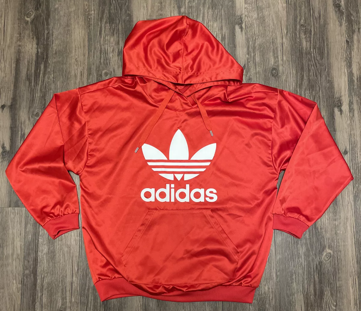 alivio cinta Automatización Adidas Women's Run DMC Hooded Sweatshirt Medium EUC Red Yeezy Boost Hip Hop  | eBay