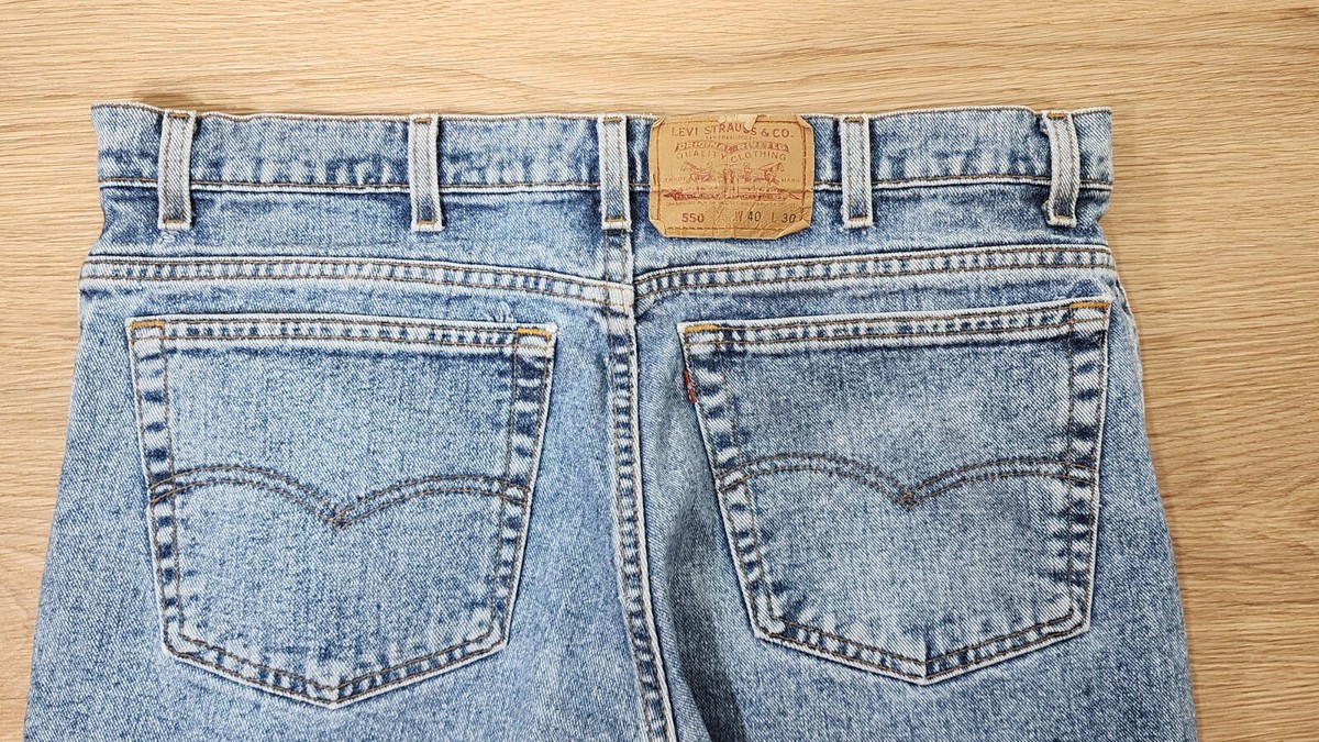 usa製 LEVI’S 550 W40 L30 Levi's Jeans 550 Men's Sz W40/L30 Light Blue Denim Five