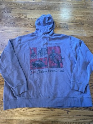 Disney Cruise Line Slate Blue Pirate Zip Up Hoodie NWT Size XXL
