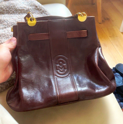 Schöne dunkelbraune Marino Orlandi Handtasche (fast wie neu!