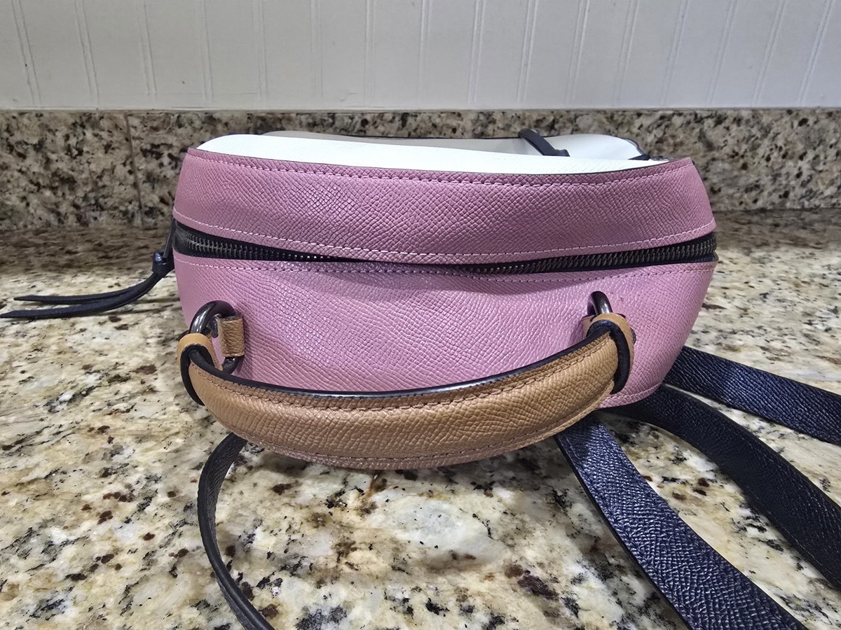 Coach Jordyn Colorblock Backpack Chalk White & Pink Leather  display picture 2