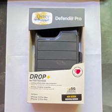 OtterBox Defender Pro Rugged Case for iPhone 11/12 Pro Max, Black, Wireless