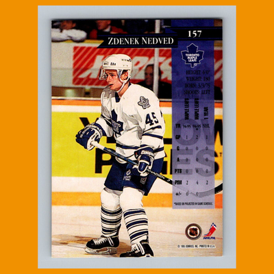 Zdenek Nedved #157 1995 Donruss Toronto Maple Leafs Hockey Card